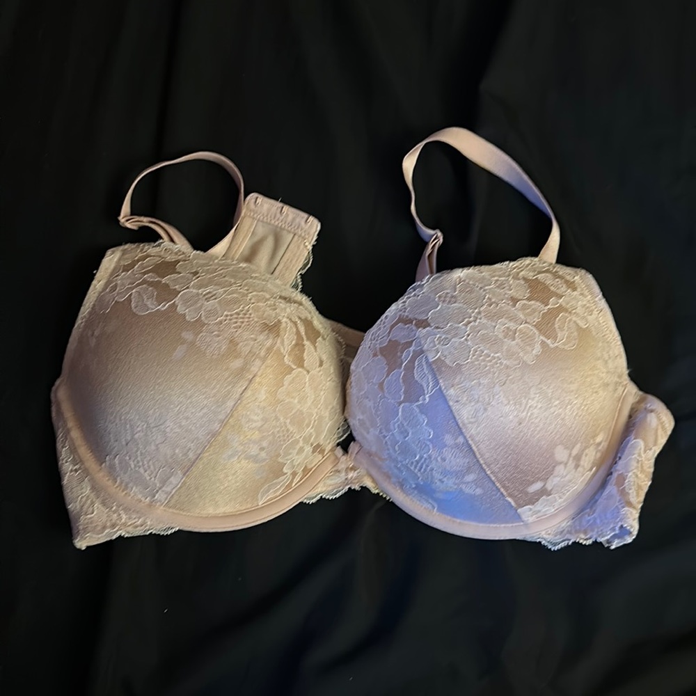 Slightly worn 42C pink lace bra